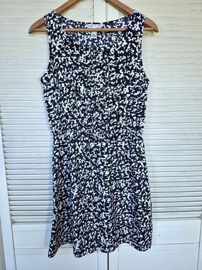 Mango Black & White Printed Sleeveless Dress Size 4
